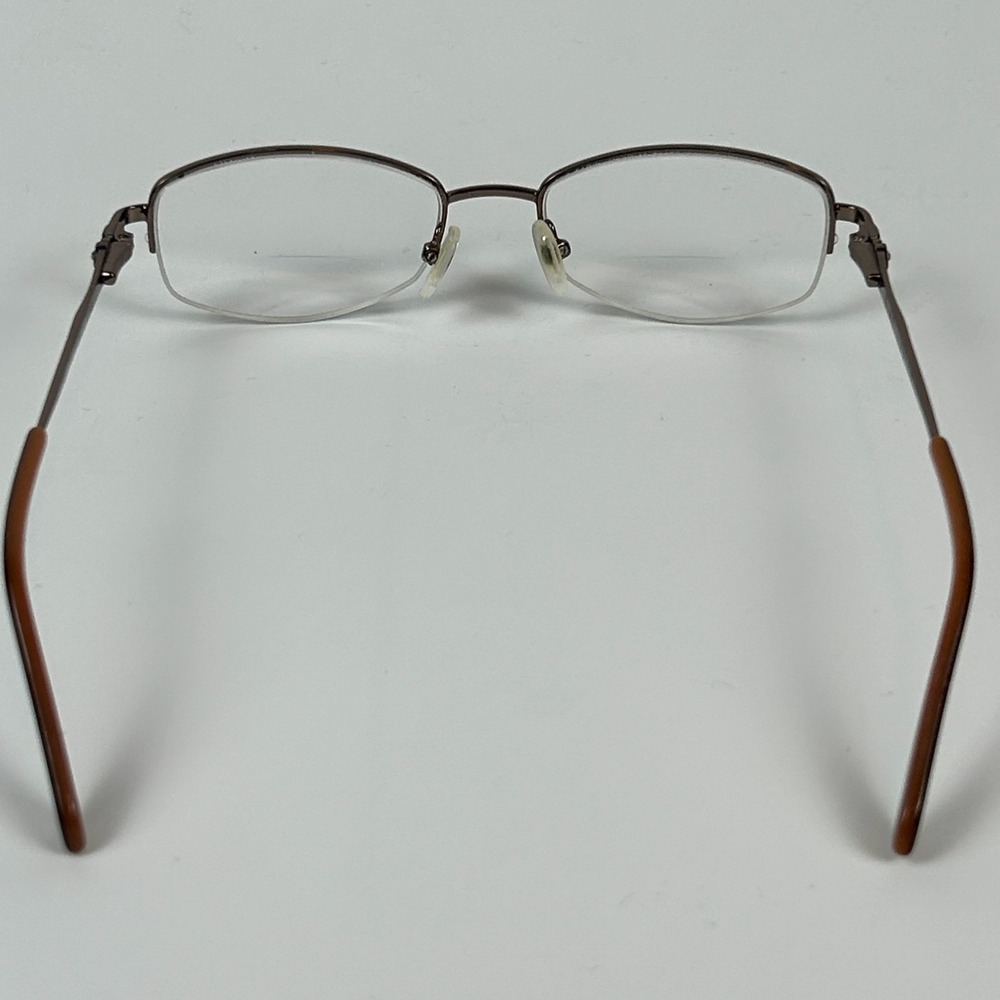 Fregossi 602 Unisex Eyeglasses Frame Shiny Brown Metal Half Rim 50-18-135 mm - Picture 6 of 9